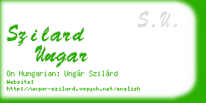 szilard ungar business card