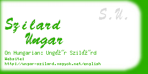 szilard ungar business card